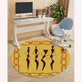 Orange PU Leather Desk Chair Mat for Hard Floors Young Women in Stylish Theme Dance Moves Computer Chair Matfor Rolling ChairLarge Floor ProtectorEasy Clean Africa Dancing Diameter 47.2 in