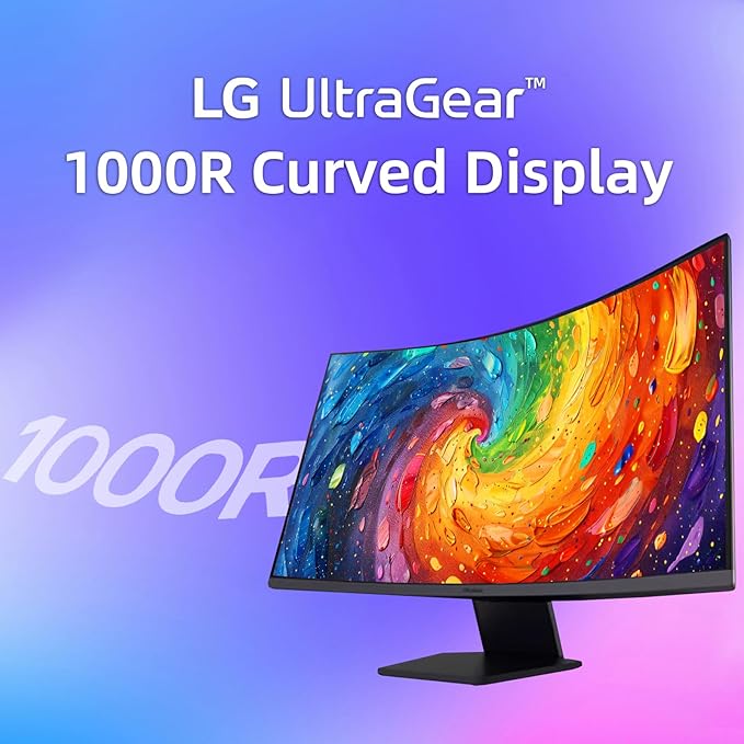 LG 32 Inch UltraGear QHD Curved Gaming Monitor 180Hz 1ms AMD FreeSync HDR10 99% sRGB 1000R Curve Black Stabilizer Dual Controller HDMI &amp DisplayPort 3-Side Borderless Tilt Adjustment B