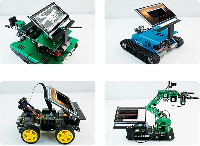 Yahboom 7 Inch Display Screen Metal Bracket Stand for ROS/RPi/Jetson and Other Conventional Robots