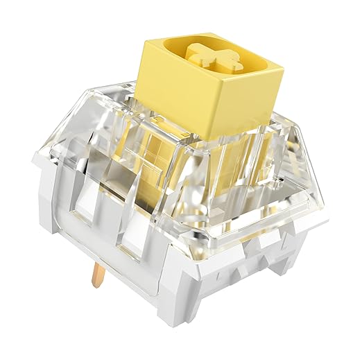 Kailh Box Heavy Yellow Switches for DIY Mechanical Keyboard3-pin/70gf Linear/RGB/LED/IP56 Water&ampDustproof/Long Life switches(Yellow90pcs)