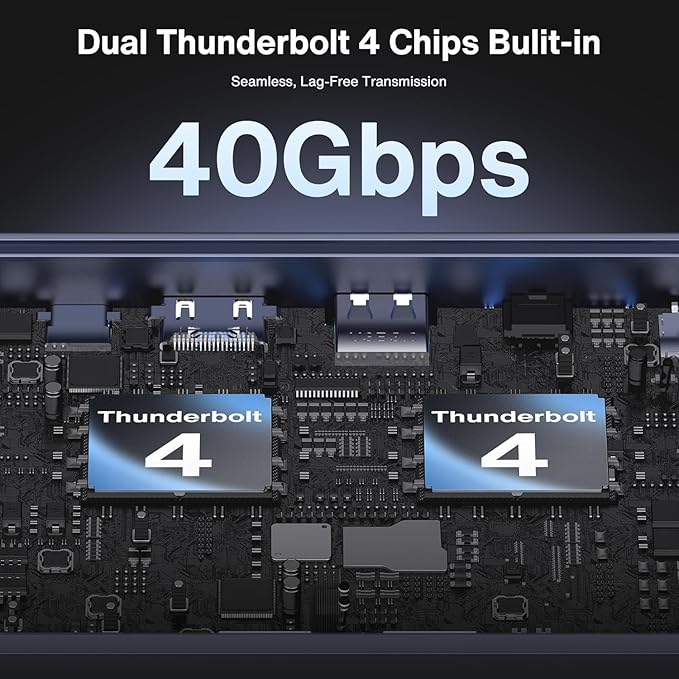 iVANKY FusionDock Max 1 20-in-2 Thunderbolt 4 Docking Station Only for M1-M5 Pro/Max MacBook Quad 6K or Dual 8K Display 40Gbps Dock with 4 Downstream Thunderbolt 4 Ports 100W 2.5G LAN SD 4.0
