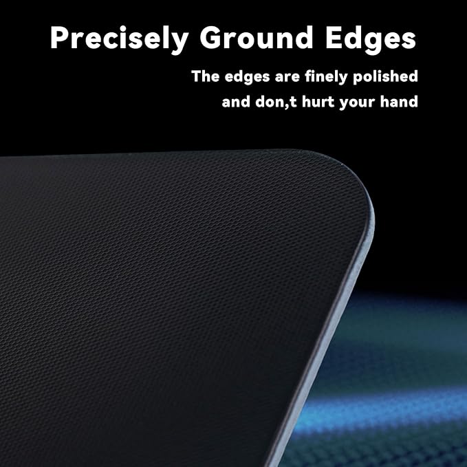 Glass Gaming Mousepad Professional Artisan 350 * 260 * 3.2mm Large Mouse Pad Provides Improved Precision and Speed for Keyboard Mouse (Black)