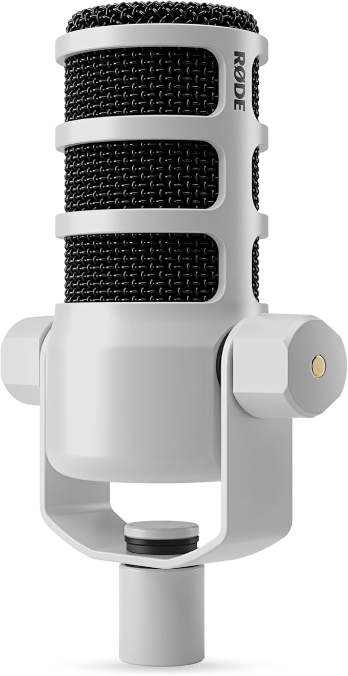 RØDE PodMic Cardioid Dynamic Broadcast Microphone - White