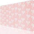 Trendy Girl Bow Desk Mat 27.6''X13.8''Cute Kawaii Design Desktop Mat Pu Leather Large Mouse Pad Aesthetic Mousepad Non-Slip Table Mat for Girls Women Office Home Work Computer Game