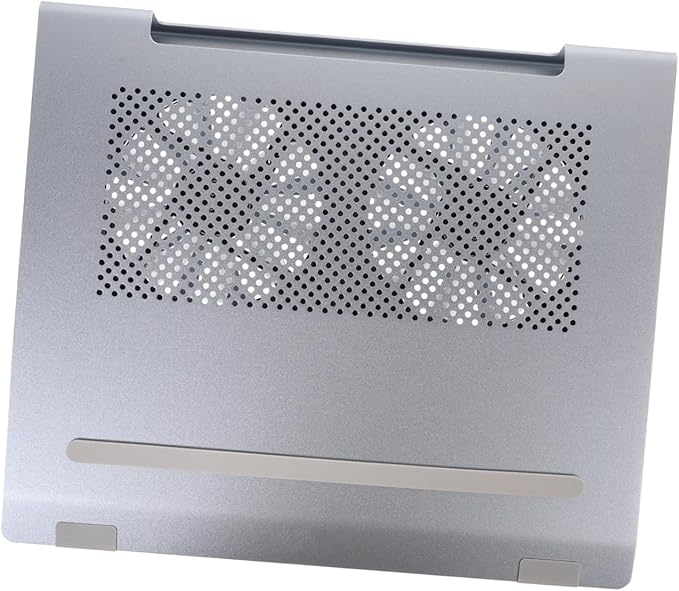 COHEALI Laptop Cooling Pad with Dual Quiet Fans Aluminum Ventilated Stand for Laptops Up to Ergonomic Height for Posture Support USB Powered Cooler with RGB Light Effects