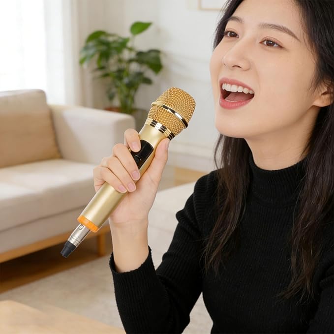 2.4G Wireless Microphone Professional Dynamic Mic with USB Receiver for Outdoor Stage Karaoke Computer Phone Speaker