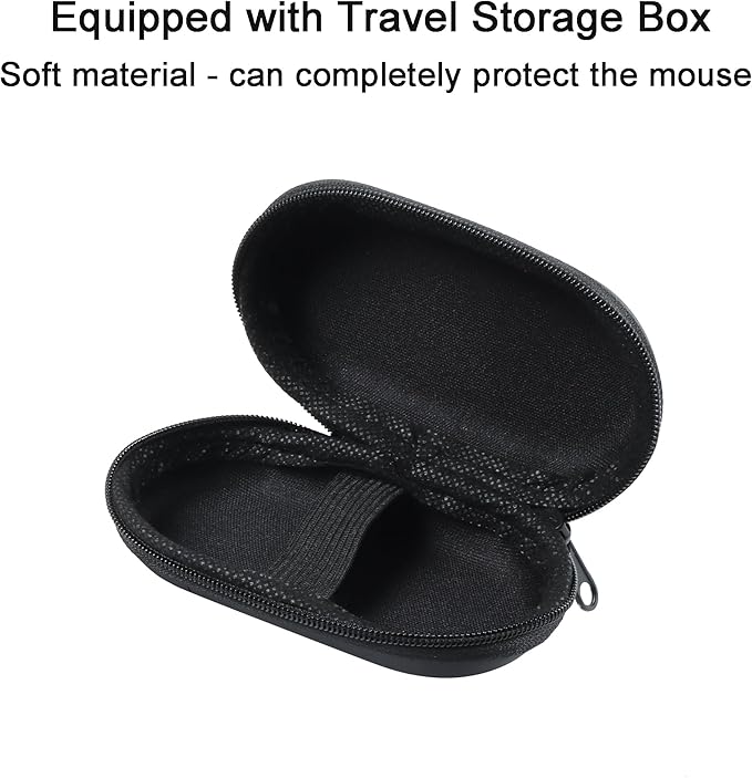 Wireless Mouse 2.4GHz Ergonomic Mouse Small Handheld Finger Mouse 1200DPI Rechargeable Computer Mouse with Mouse BoxPortable Mini Mouse for Laptop Computer