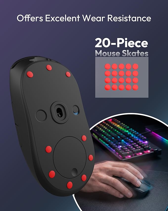 Glass Mousepad for Gaming | 2mm Ultra-Thin Hard Gaming Mousepad | Glass Mouse Pad for Esport 12.2x16.1 | Tempered Glass Ultra-Smooth AF Surface | Precise Tracking High-Speed Non-Slip Base