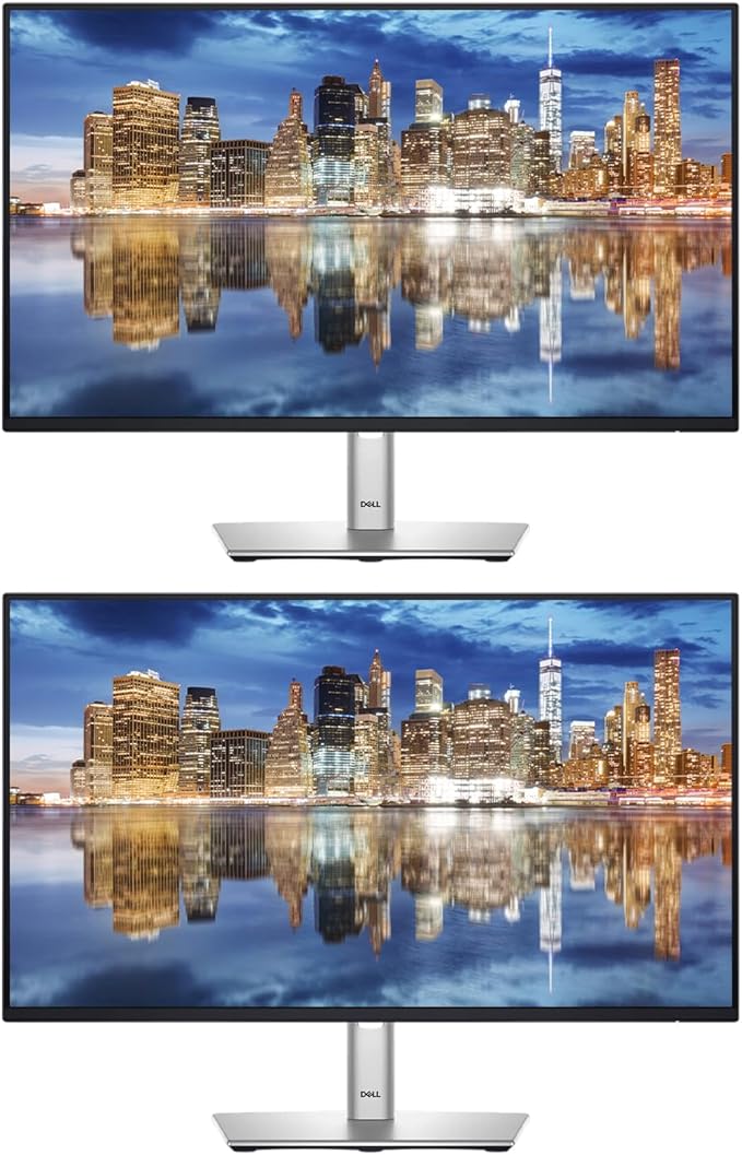 Dell P2425HE 24-inch 1080P Full HD Wide Angle Backlit LED LCD Professional Monitor 2-Pack Low Blue Light Full Dock Daisy Chain IPS HDMI DisplayPort USB Hub 90W PD USB-C Ethernet (Renewed)