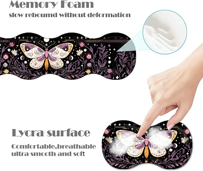 Ergonomic Keyboard Wrist Rest &amp Mouse Pad Wrist Rest SetXL Gaming Desk Mat 31.5x 11.8Non-Slip BaseMemory FoamEasy Typing Pain Relief for Office &amp HomePurple Floral Moth
