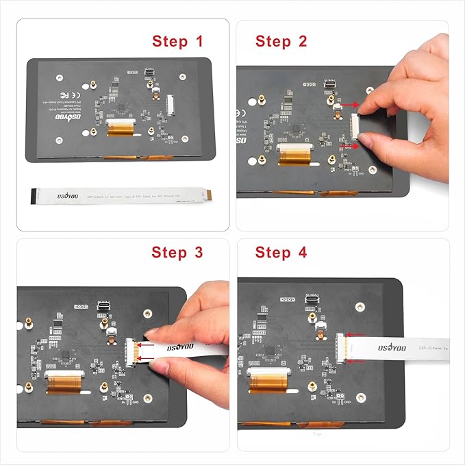 OSOYOO 7inch DSI Screen V4.0 kit for Raspberry Pi 7inch DSI Screen V4.0