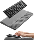 Vaydeer Wrist Rest with Keyboard Stand Computer Wrist Support Pad Ergonomic Keyboard Riser Holder Lifter Tray with Wrist Pad Soft Memory Foam Desk Cushion Palm Hand Typing for Office Home School
