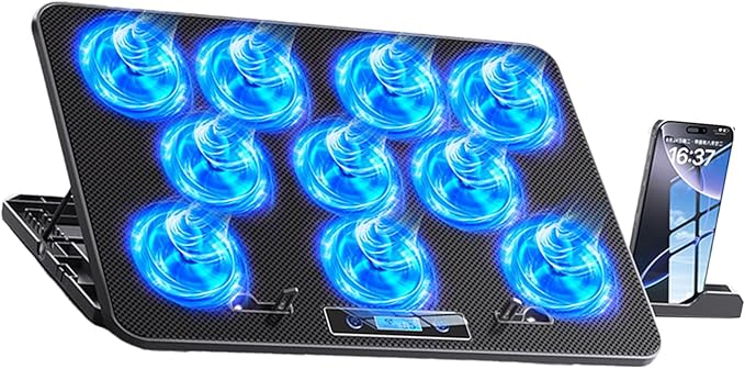 Ergonomic RGBs Laptop Coolers for Gaming Devices Universals 14-17.3inch Enhances Heat Transfer Metal Construction Fast Speed Laptop Coolers