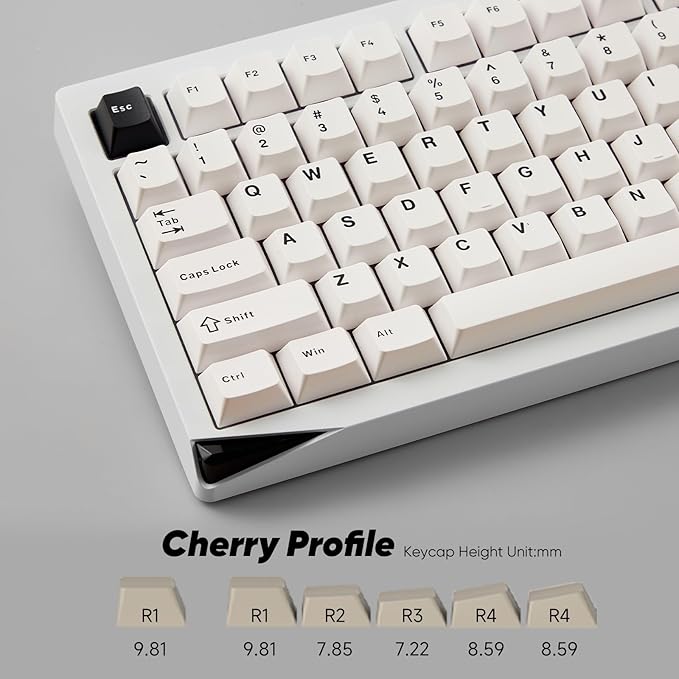 Akko Gem 01 QMK/VIA Aluminum Mechanical Keyboard Tri-Mode RGB Hot-swappable Wireless Gaming Keyboard Black on White Pre-lubed Stellar Rose Switch