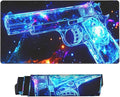 Handgun Desk Cover MatExtended Large Mouse PadComputer Laptop Mat Desk Decor for Office Game Home 30x16 Inch