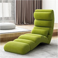 Floor Chair 13 Gear Adjustable Back Support Folding Sofa Bed Ergonomic Large Support Lounger Easy for Storage Comfortable Padded Gaming Chair(Green)
