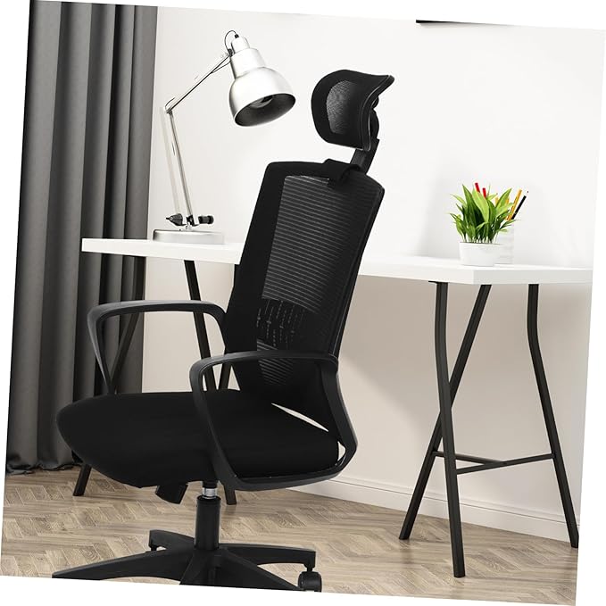 Office Chair Headrest Pillow Mesh Computer Chair Headrest Attachment Neck Support Height Adjustable for Comfortable Use