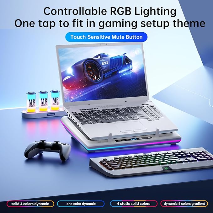 llano Laptop Cooler Bundle with Glass Mousepad Large Size