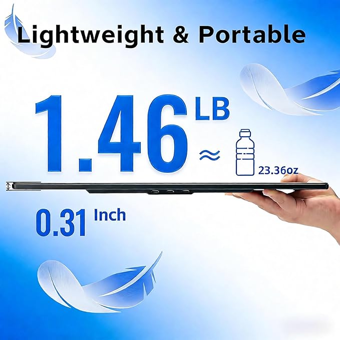 16 Portable Monitor for Laptop 1200P FHD Laptop Screen Extender Travel External Display USB-C HDMI Port Detachable Kickstand Gaming Monitor Compatible with Wins Mac Chrome Dex Phone