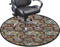 Multicolor Round Office Chair Mats Home Rolling Gaming Chair Mat Teardrop with a Curved Tip Motif in a Colorful Gaming Chair Mat Under Computer Desk Paisley Diameter 48 in