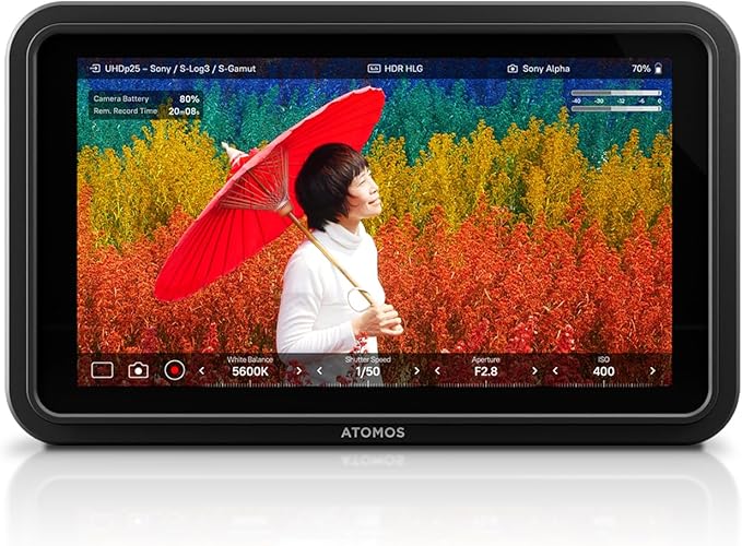 Atomos Shinobi II HDMI 4K Monitor with HDR Touchscreen All Day Battery Life and Lightweight Design (Black)