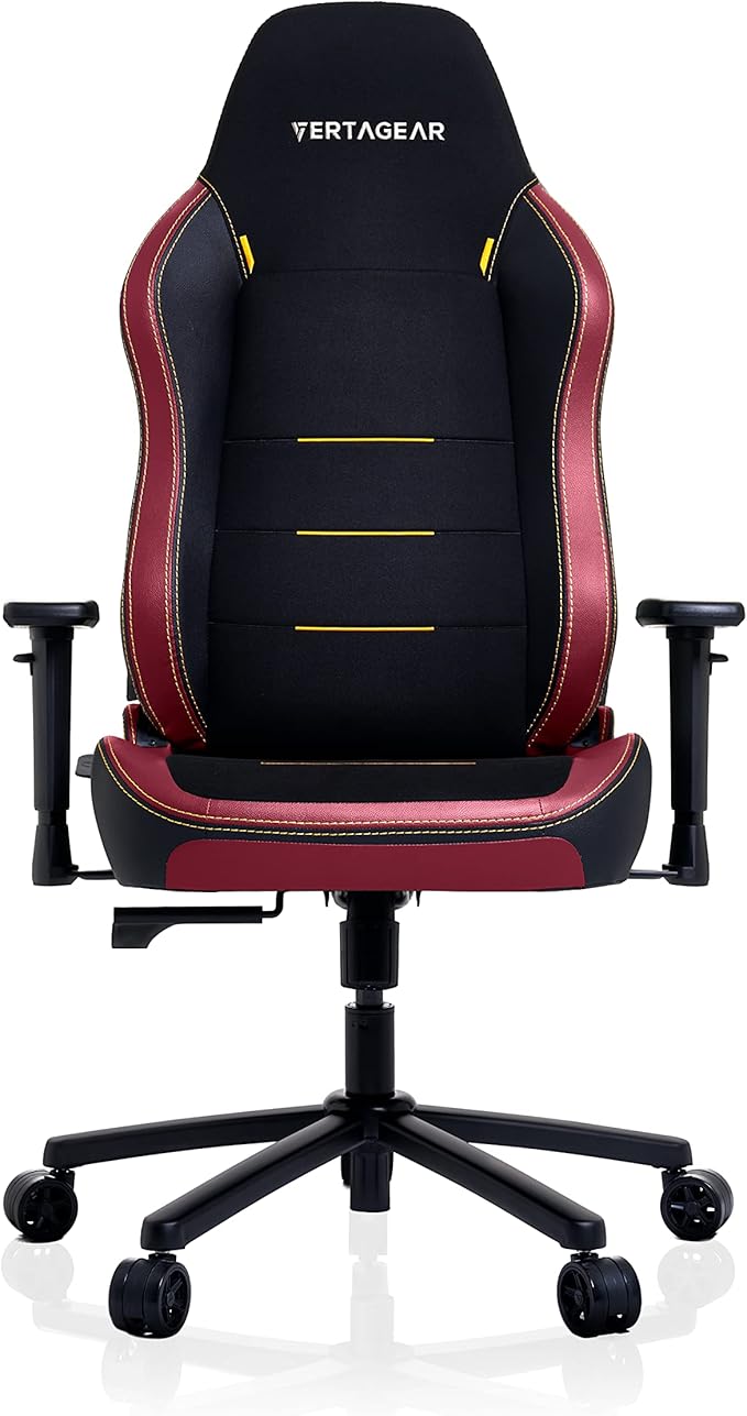 VERTAGEAR SL3800 Ergonomic Gaming Chair Featuring ContourMax Lumbar &amp VertaAir Seat Systems - Burgundy Red