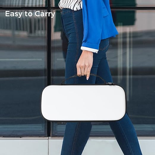 CoBak Hard Carrying Shell Case for PlayStation Portal Remote Player - with 2 Screen Protector 1 Grip Case 4 Thumb Grip Caps Hard Outer Cover for PS5 Portal White