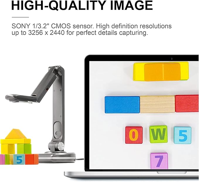 V500S 8MP Visual Presenter Web Camera by JoyUsing Online Webcam 30fps Learning &amp Teaching A3 Book &amp Document Scanner USB Plug and Play