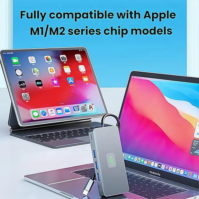 Laptop Docking Station 3 Monitors HDMITriple Monitor Docking Station 2 HDMI/DP USB C Docking Station 2 HDMI Monitor with 100W PD Charging USB A/C 3.0 Gigabit Ethernet for Dell/HP/Lenovo