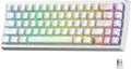 HITIME x XVX M67 Wireless 60% Percent Keyboard QMK/VIA Gaming Keyboard Tri-Mode Thocky Creamy Mechanical Key Board Hot Swappable Gasket Mount RGB IMD Tech for Win/Mac Spider Web Theme White