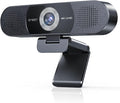 EMEET C980 PRO 3-in-1 4K Webcam with Microphone and Speaker 60°-98° Wide Angle Webcam w/ 4 Noise Cancel Mics 2 Speakers Fixed Focus Magnetic Privacy Cover Great for Group and Personal Video Calls