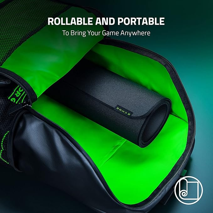Razer Strider Hybrid Mouse Mat with a Soft Base &amp Smooth Glide: Firm Gliding Surface - Anti-Slip Base - Rollable &amp Portable - Anti-Fraying Stitched Edges - Water-Resistant - XXLarge