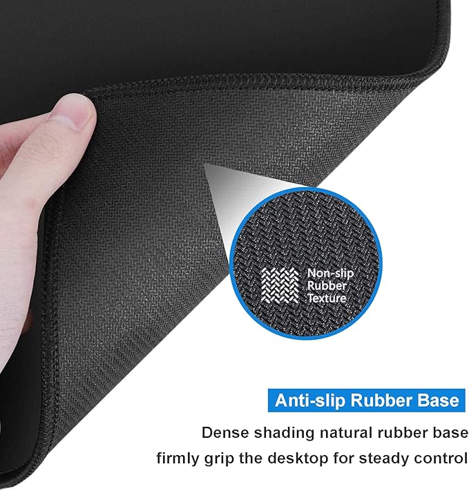 Extra Large Gaming Mouse Pad Design Desk Pad XXLMousepad with Non-Slip Rubber Base &amp Stitched Edges Mouse MatPortable Desk Mat for Computer Keyboard Mice Laptop and PC31.5X15.7 inches