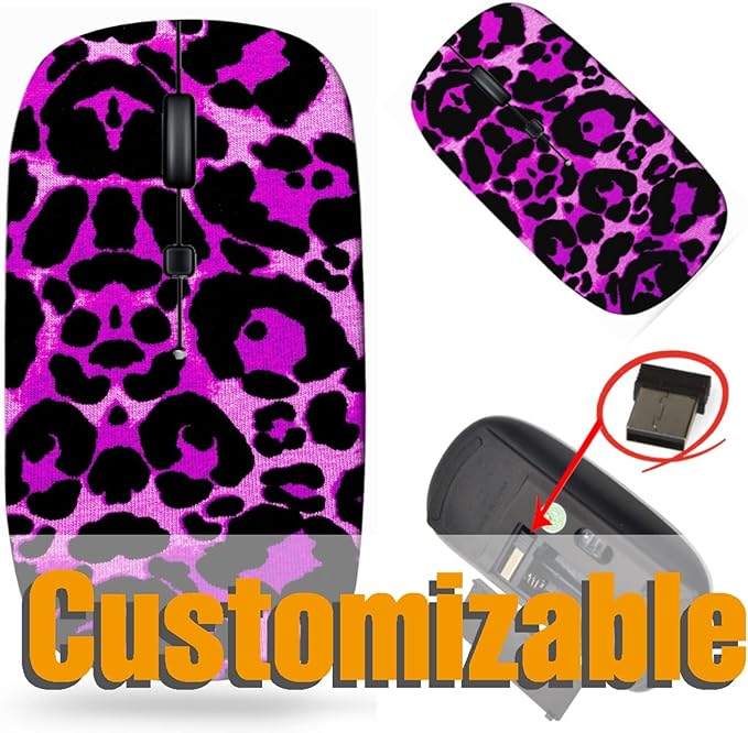maizi USB Mouse Wireless for Personal Computer Laptop MacbookUSB Mouses Wireless Image ID: 27872683 Fabric Purple Travel Mouse 2.4G USB Receiver Printed in USA