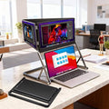 Triple Aero 15.6” Pro Premium Triple Portable Monitor Extender 1080P FHD Triple Screen Laptop Monitor Extender Portable Monitor for Lap Top with 360° Rotation Adjustable Viewing Angles