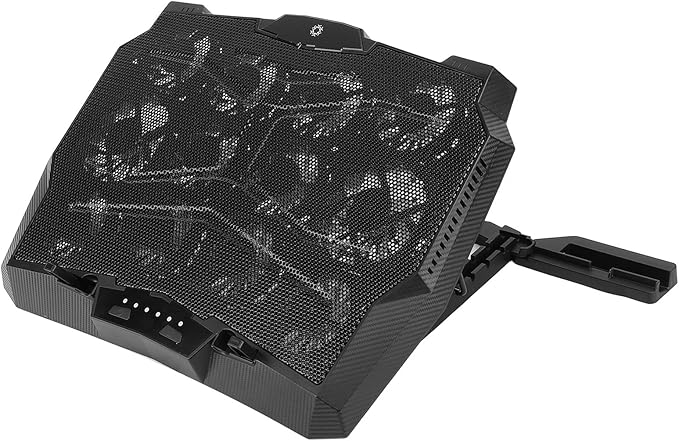 Laptop Cooler Adjustable Height Portable Cooling Stand with Multiple Fan Speed Settings Eliminates Hot Spots for All Laptops Tablets Gaming Devices