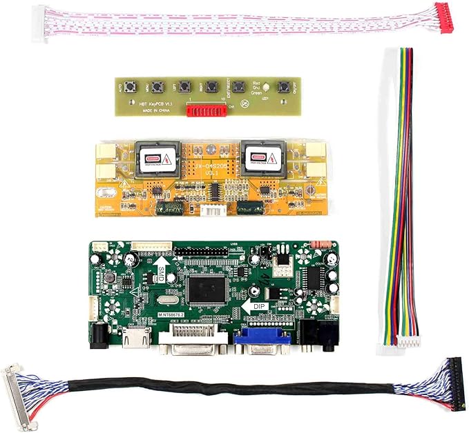 VSDISPLAY VGA DVI Audio LCD Driver Board for 21.5 23 M215HW01 LM230WF1 1920x1080 4CCFL LCD Panel