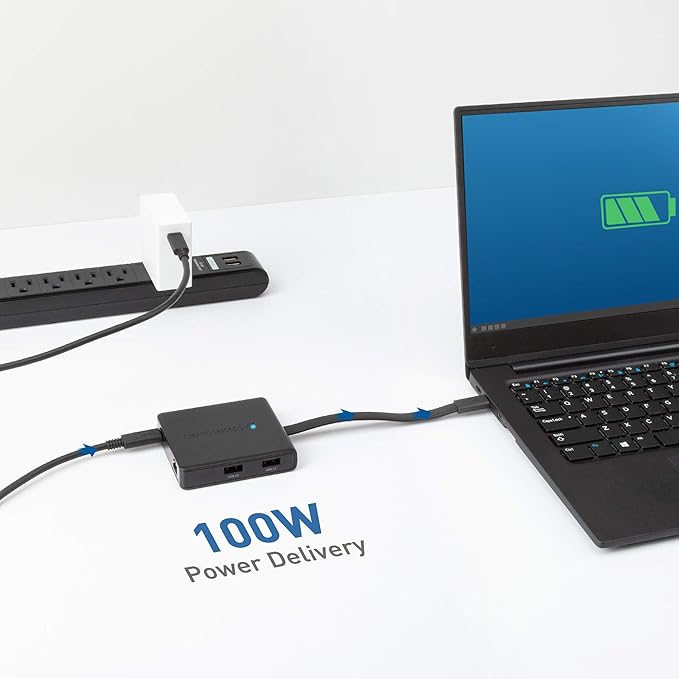 Cable Matters Dual 4K 60Hz Monitor USB C Hub with DisplayPort 1.4 and 100W Charging - macOS is Not Supported - Thunderbolt 3 Thunderbolt 4 USB4 Compatible for Surface Pro XPS Windows Only