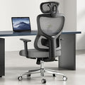 Ergonomic Office Chair with 3D Armrests &amp Adjustable High Back - Reclining Computer Desk Chair with Lumbar Support and Headrest for Gaming and Home Office 350 lbs Capacity (Grey Model C)