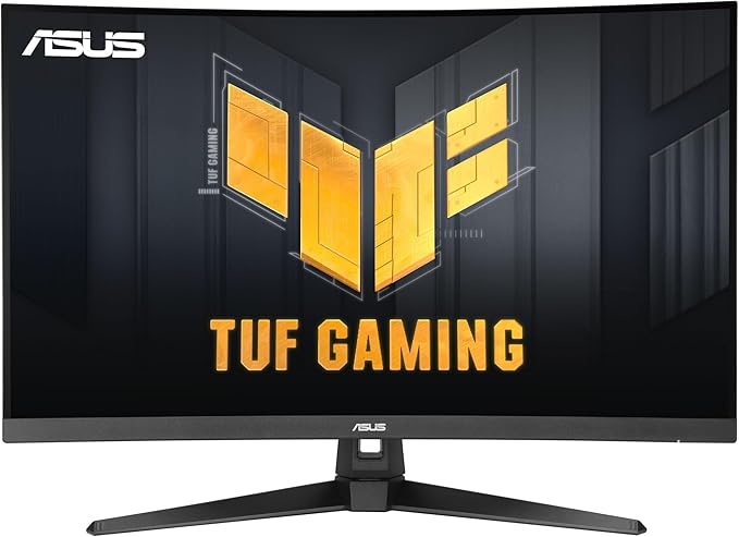ASUS TUF Gaming 31.5” 1440P Curved HDR Gaming Monitor (VG32WQ3B) – QHD (2560 x 1440) 180Hz 0.5ms 1500R Extreme Low Motion Blur FreeSync 90% DCI-P3 Shadow Boost DisplayWidget 3 yr Warranty