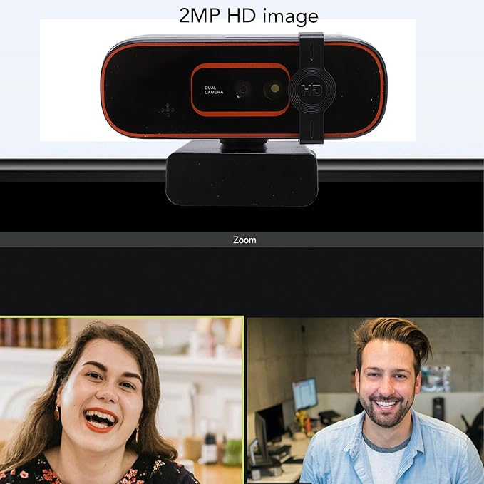 Yunseity Recognition Camera 1080P USB Computer Camera with Noise Canceling Dual Mics Plug and Play Autofocus Live Streaming Video Webcam for PC Laptop
