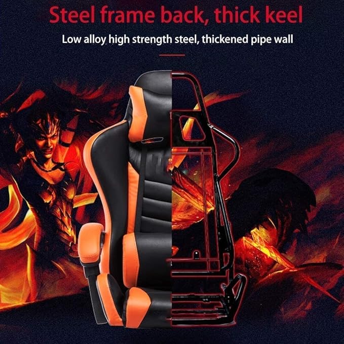 Office Chair E-Sports Chair Ergonomic Office Chair High Back Gaming Chair Swivel Chair Racing Chair Office Chair Computer Chair Chair (Color : Gold) Needed