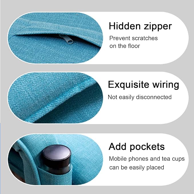 Folding Chaise Lounge Chair with Armrest 6 Adjustable Positions Indoor Floor Chair for Living Room Bedroom BalconyComfy Gaming Recliner Chair Padded Seats for Adults (Blue)