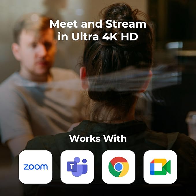 YOLOLIV YoloCam S3 4K Streaming Webcam DSLR-Like Control Cinematic Effects 4X Zoom HDR Uncompressed Video Optimized PD AutoFocus | USB-C for PC &amp Mac