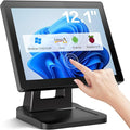 12.1-inch POS Touch Screen Monitor Capacitive Touchscreen with HDMI/VGA Input Heavy-Duty Metal Stand for Retail Restaurant Bar Gym Warehouse and POS System