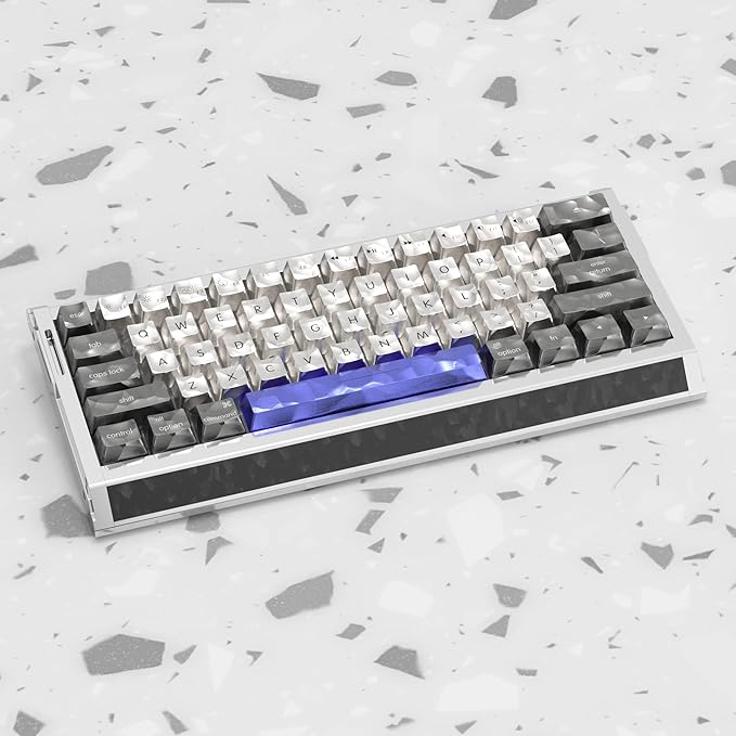 kutethy KY60 Anodizing Aluminum Keyboard Case60% Mechanical Gaming KeyboardFull CNC Hall Effect Keyboard Compatible with Wooting60 Mad60 Win60 GH60 60HE (Mecha Silver)