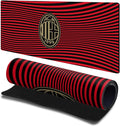 Head Case Designs Officially Licensed AC Milan Red Stripes Crest Logo 23.62 x 11.81 x 0.12 inches (600 x 300 mm) - L Gaming Office Desk PC Keyboard Mouse Mat Pad