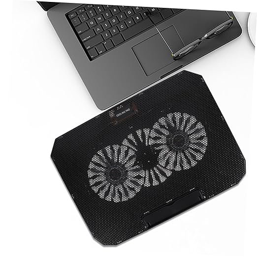 1Pc Cooler Stand Durable Cooling Pad with USB Power for Improved Heat Dissipation Compatible with Notebook Black