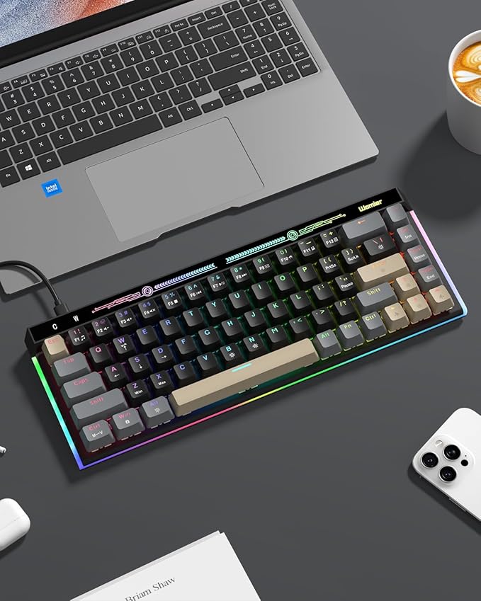 VK68 65% Gaming Keyboard Wired Backlit Mini Keyboard Ultra-Compact Anti-Ghosting No-Conflict 68 Keys Gaming Wired Keyboards for PC Laptop Windows Gamer Black