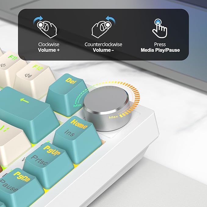 75% Wireless Creamy Mechanical Keyboard Hot Swappable Custom Keyboard RGB Backlit Gasket Gaming Keyboard 2.4G/BT5.0/USB-C Mechanical Gaming Keyboard Pre-lubed Linear Gray Cream Switches